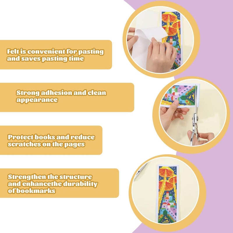 ORIGACH 6 Pcs Cross Stitch Bookmark Kit for Beginner Landscape Castle Stamped Embroidery Stitch Kits for Starter DIY Bookmarks Printed Cross Stitch Kits with 19 Colors Embroidery Floss - Image 4